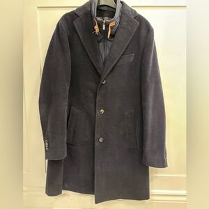 Massimo Dutti Dark Blue Coat
